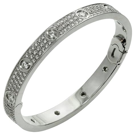 cartier small diamond bracelet|cartier diamond bracelet for sale.